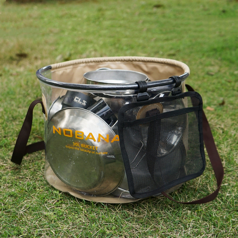New Outdoor Folding Bucket For Camping, Self-Driving Tour, Portable Barbecue, Dishwashing Bucket, Telescopic Fishing Bucket