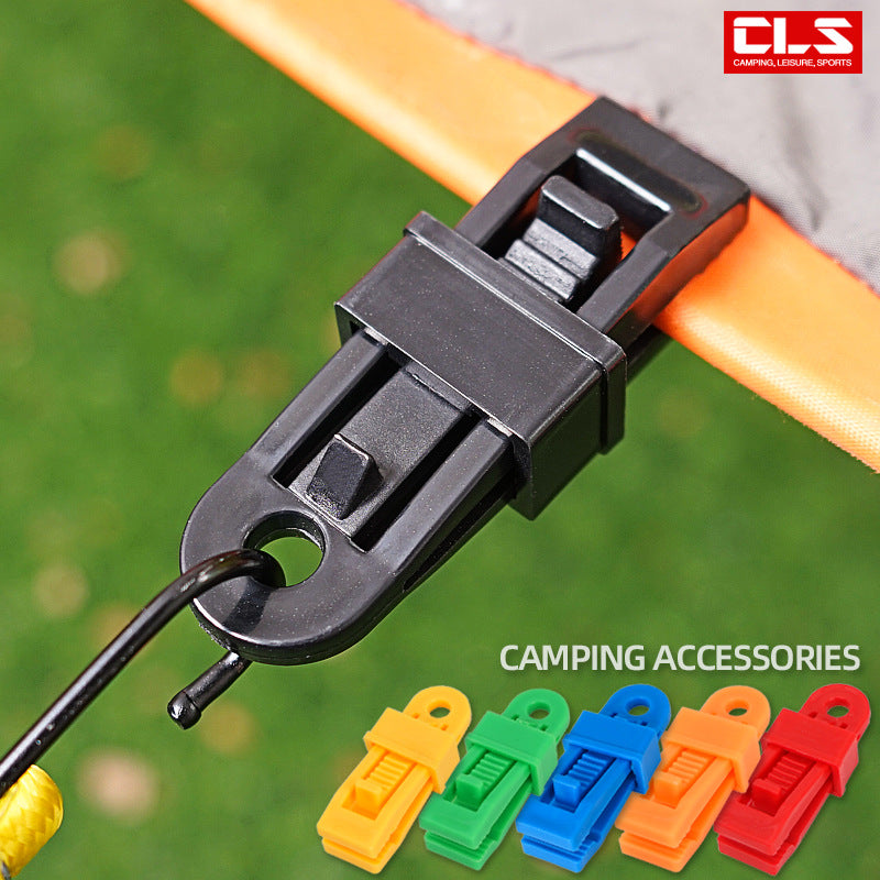 Outdoor Tent Canopy Clip Awning Windproof Fixed Buckle Plastic Accessories Reinforced Wind Rope Buckle Tent Clip Large -  Pack of 6 (Same color)