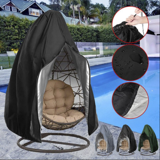 Outdoor Courtyard Hanging Chair Cover Swing Cover Hanging Basket Cover Furniture Cover Eggshell Cover Dustproof Sun Protection Storage