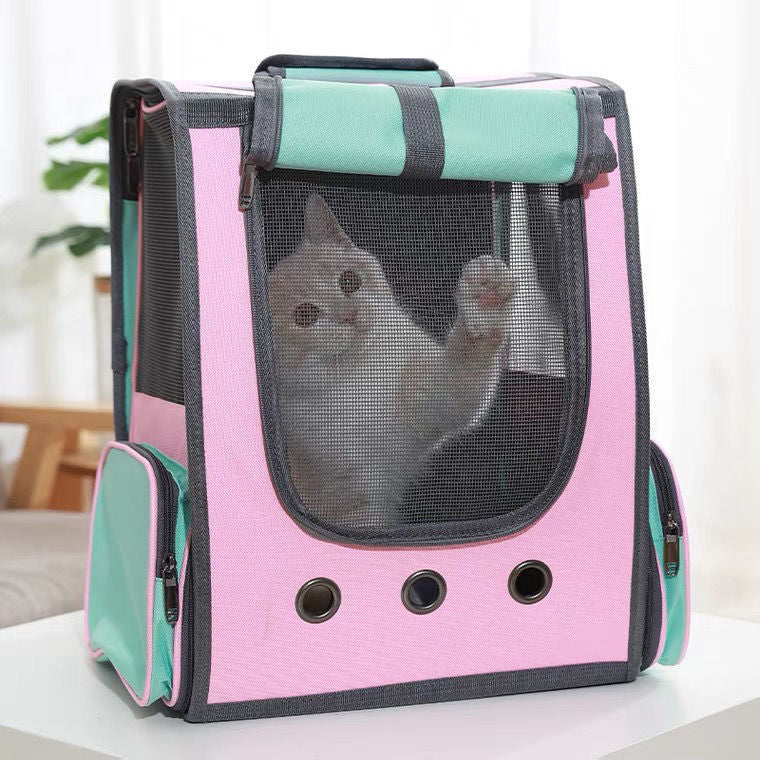 Fashionable cat outing carrying bag pet bag breathable cat space capsule dog backpack