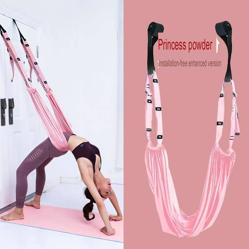 Aerial yoga rope sling, horse-opening hip press, leg stretching, auxiliary hammock, bending, handstand rope, yoga lower belt