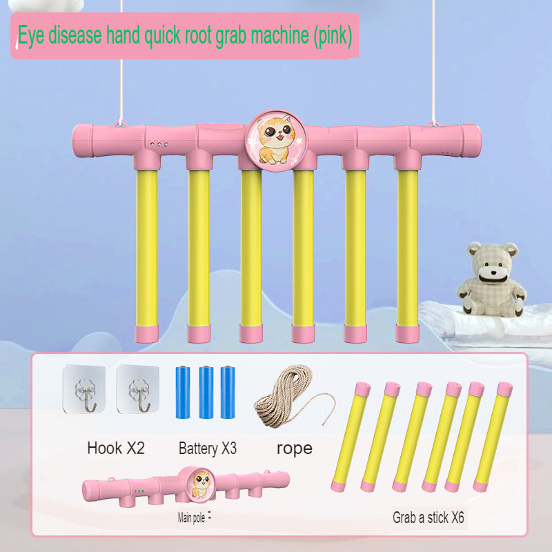 Children with eye problems and quick hands can grasp the stick machine to train reaction force and catch the stick machine. Hand-eye coordination, integration, concentration and sports toys