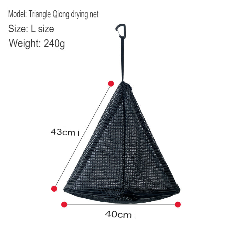 Storage outdoor drying net foldable fabric grid outdoor camping hanging net storage basket PVC hanging net bag