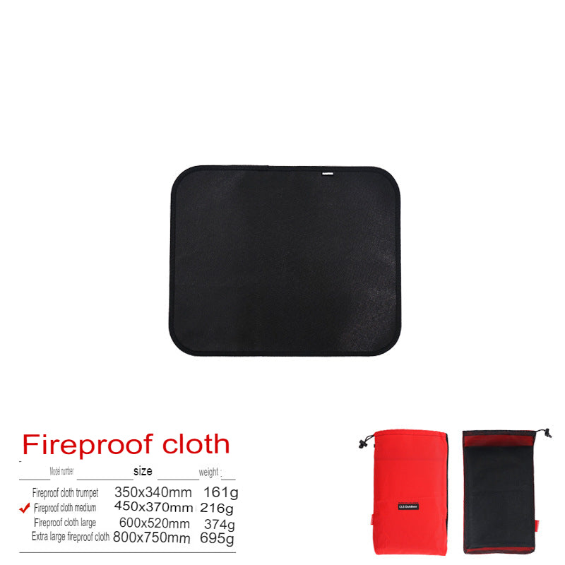 Outdoor Camping Silicone Fireproof Cloth Picnic Barbecue Insulation Mat Flame Retardant Cloth High Temperature Resistant Fire Extinguishing Blanket Fiberglass Cloth