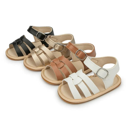 Baby Girl Summer Sandals Shoes PU Anti-slip Soft Rubber Sole Beach Infant Sandals - BGSD50782