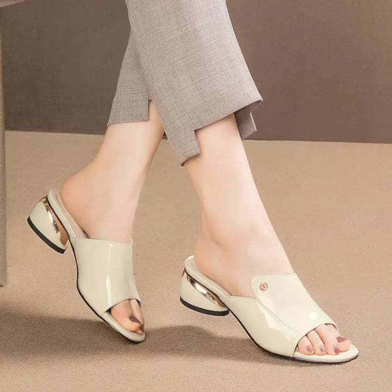 Women Sandals Pu Soft Leather Flipflop Summer Fashion Heels - WSD50228