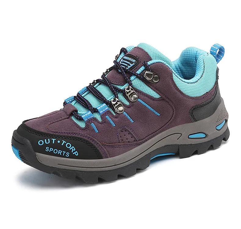 Women Leather Hiking Shoes Outdoor Trekking Shoes Mountain Sneakers - WHS50201