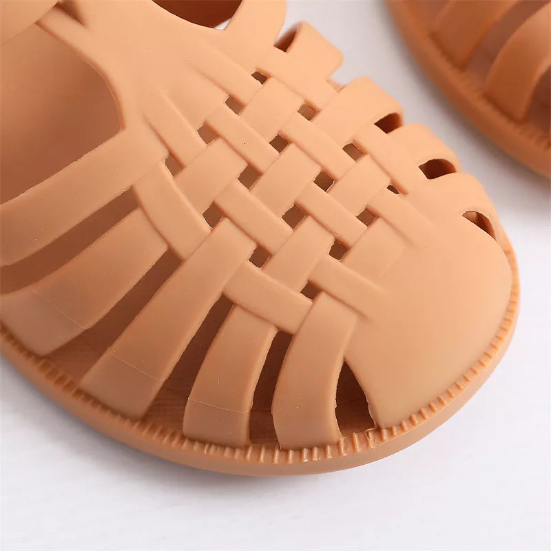 Kids Girls Summer Children Sandals Soft Non-slip Princess Shoes Kids Candy Jelly Beach Shoes - YGSD50612