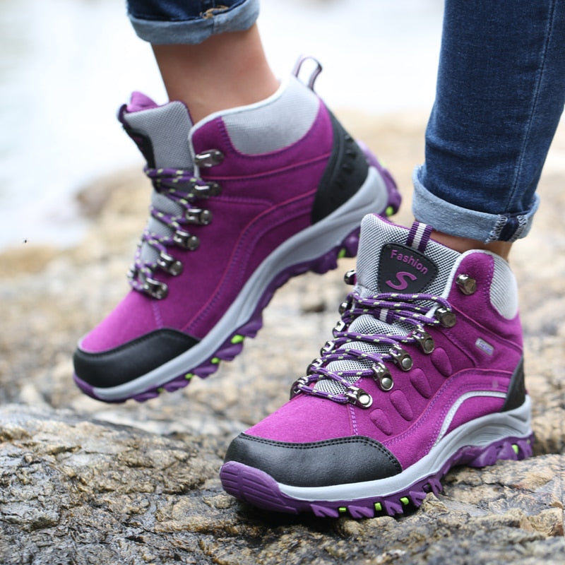 Women Mountain Outdoor Hiking Shoes Camping Climb Footwear Outdoor Walking Footwear Anti-slip Shoes - WHS50175