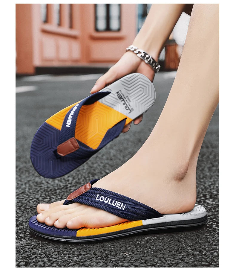 Men High Quality Brand Flip Flops Summer Beach Flip Flops Slippers