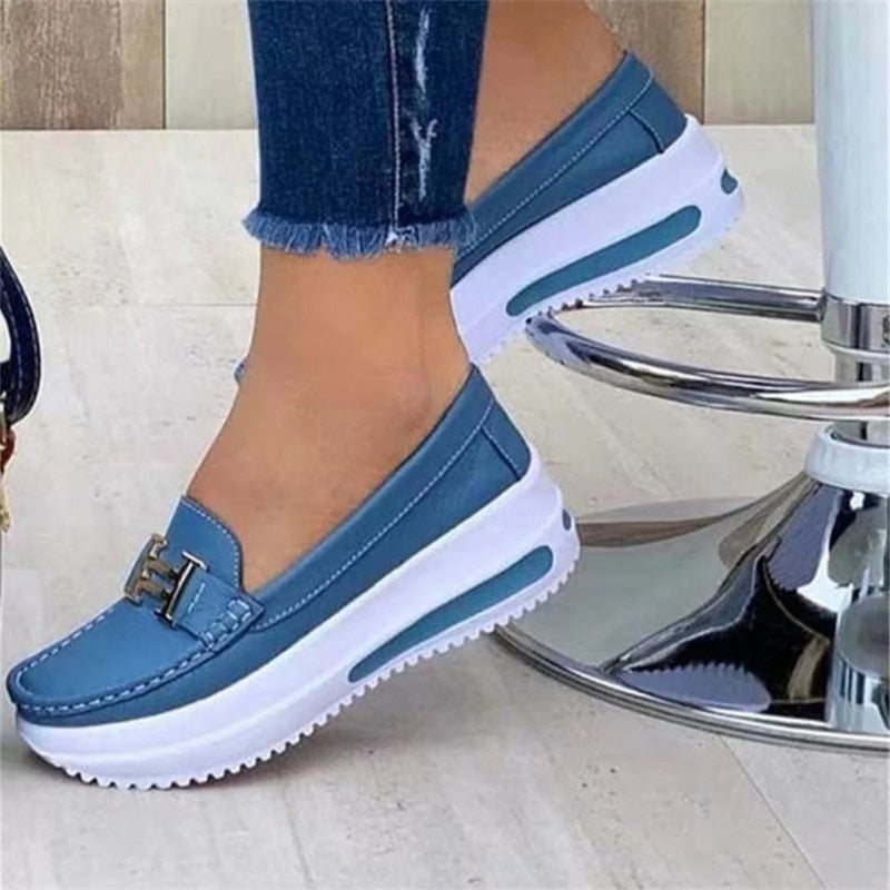 Women Sneakers Spring/Autumn Casual Platform Round Toe Women Casual Shoes - WSA50011