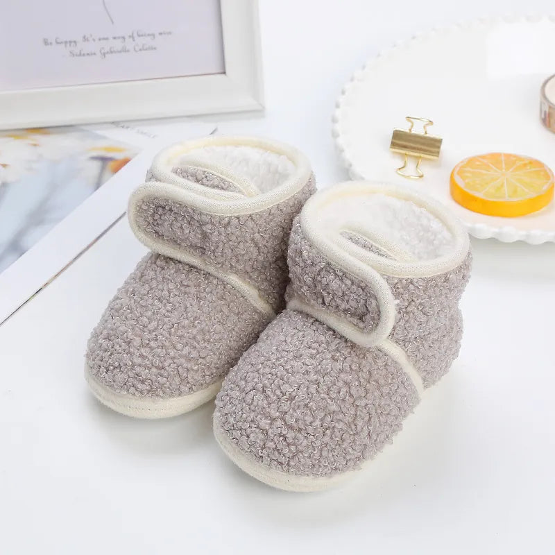 Winter Sweet Newborn Baby Girls Princess Winter Boots First Walkers Soft Soled Shoes - TGSH50684