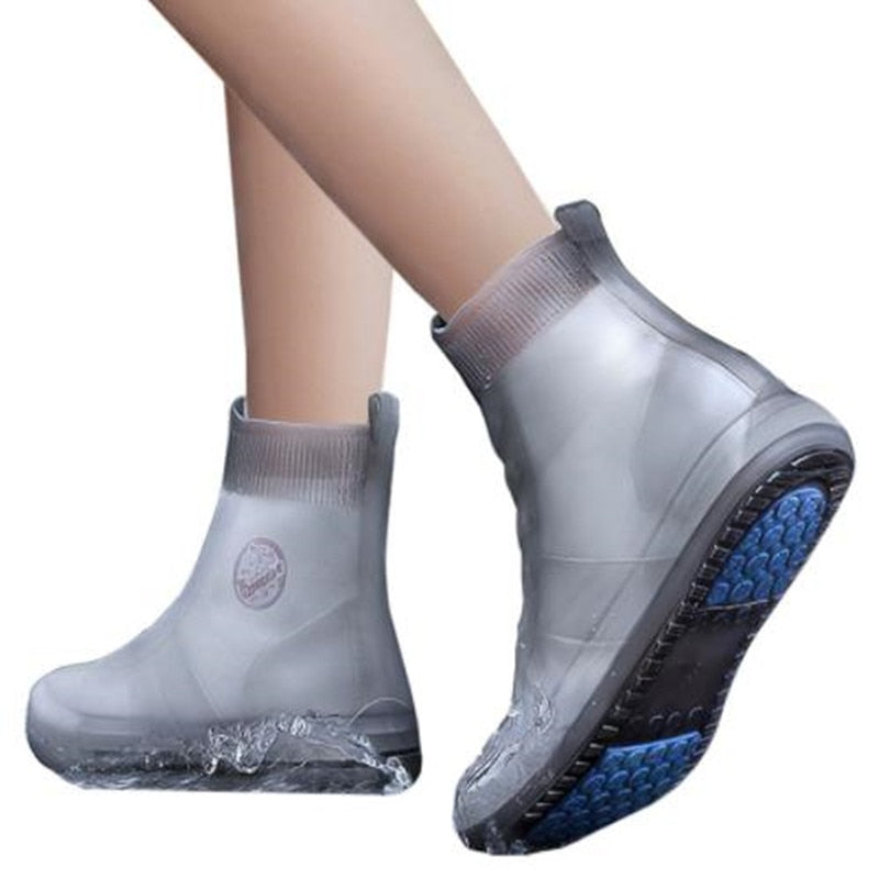 Women silicone rubber boots and waterproof shoe covers children on a rainy day outdoor rain boots - WRB50112