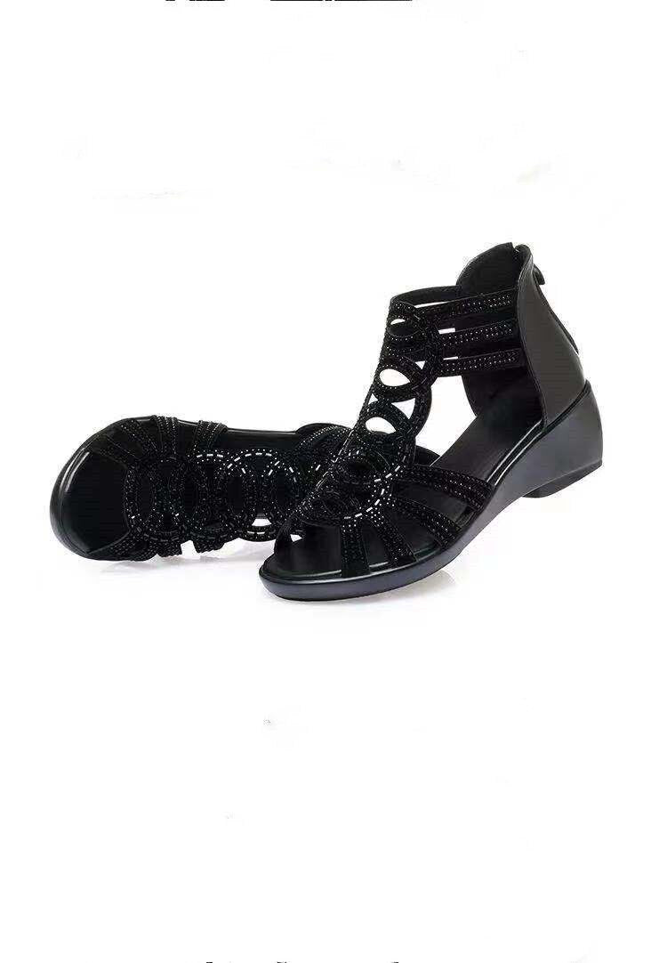 Women Fashion Sandals High Heels Comfortable Hollow Out Zipper Platform Sandals - WSD50203