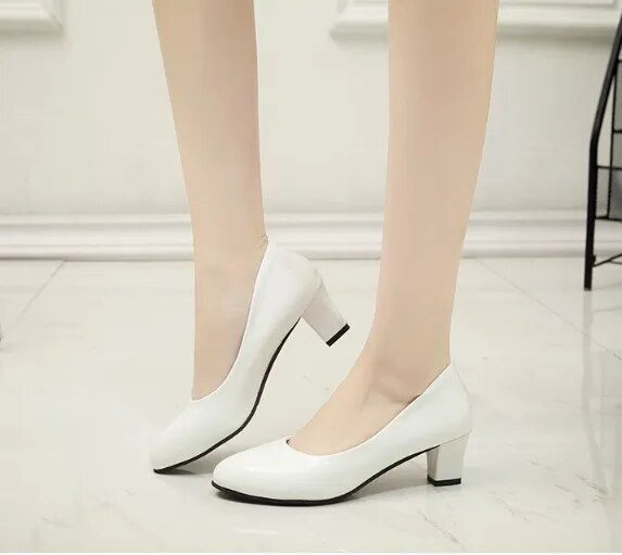 Women Pumps Nude Shallow Mouth Shoes Fashion Office Work Wedding Party Shoes Low Heel - WSHP50071