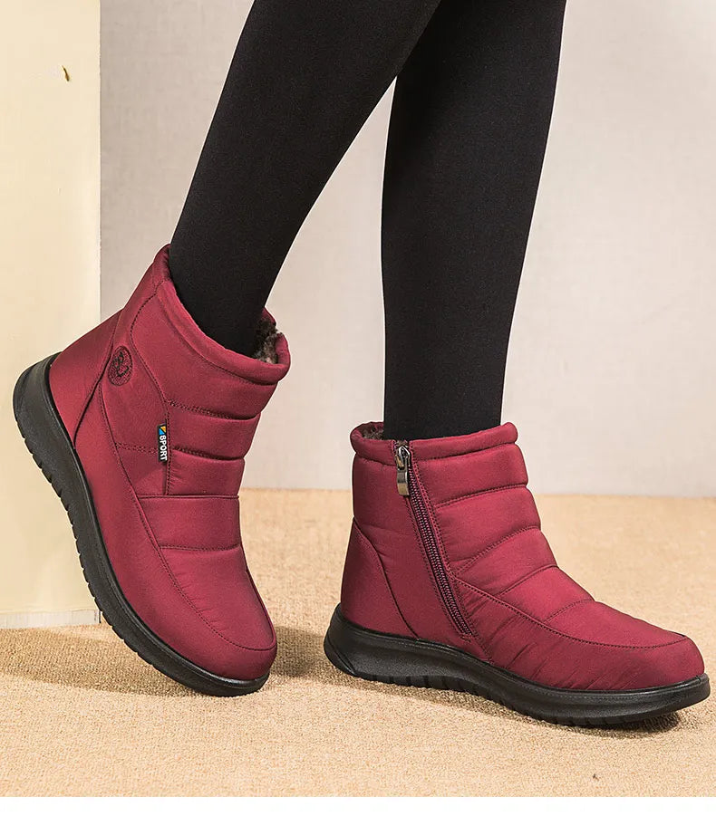 Women Boots Waterproof Snow Boots For Winter Shoes Zipper Ankle Boots Winter Shoes - WRB50135