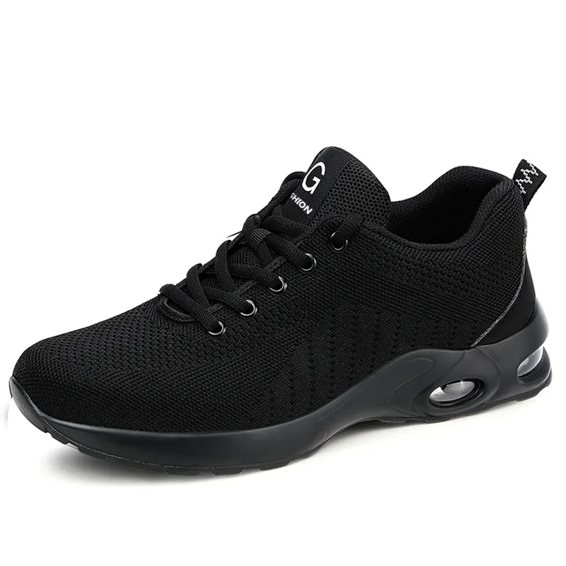 Men Summer Air Cushion Work Safety Shoes Breathable Work Sneakers Steel Toe Shoes - MS50298