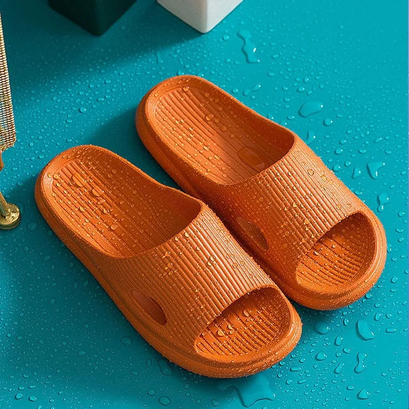 Men Fashion Home Slippers Slip On Flats Hotel Indoor Floor Flat Non-Slip Sandals
