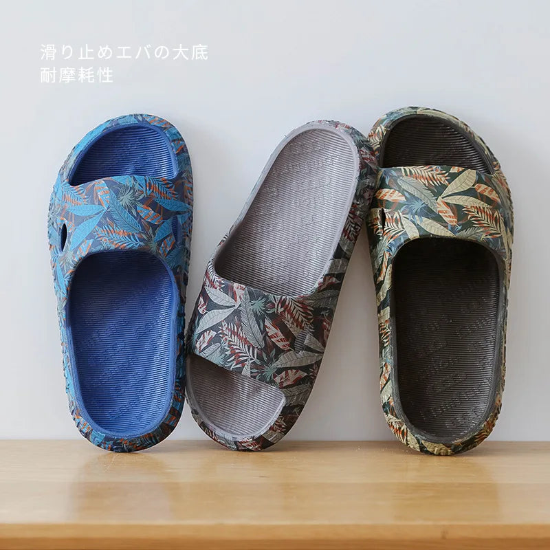 Men Beach Sandals Summer Male Casual Flat Non-slip Breathable Slippers