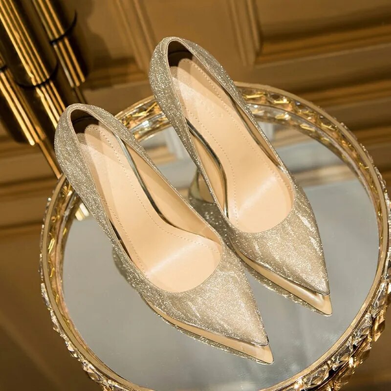 Women Pumps Shoes Spring Pointed Toe High Heels Party Wedding Shoes Woman Stiletto Heels - WSHP50086