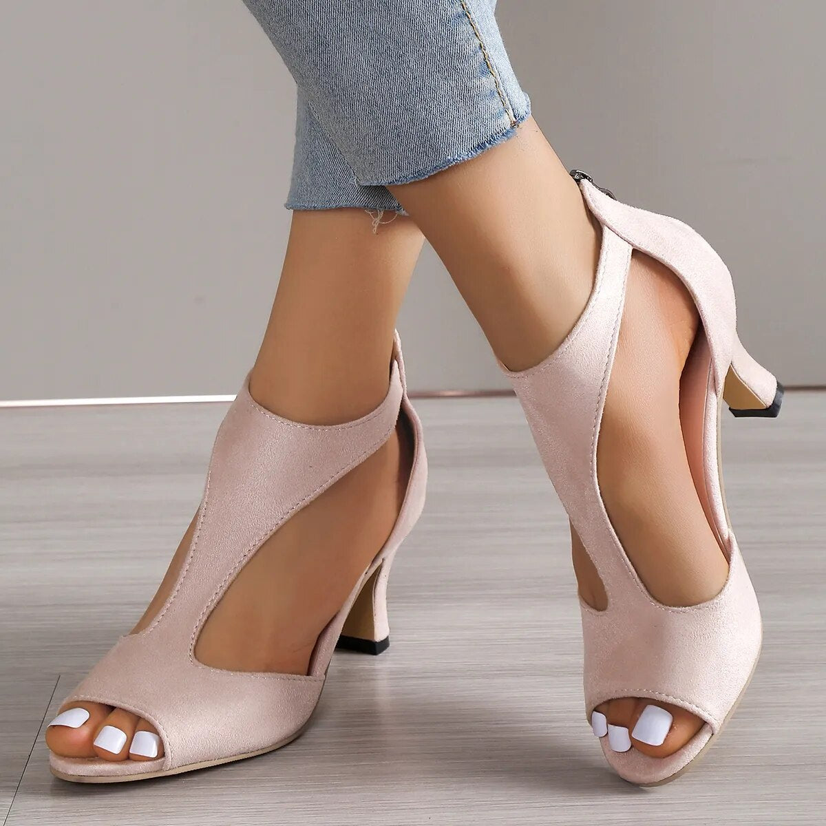 Women Summer Plain Wedge Sandals Ladies Casual Comfortable Espadrilles Platform Heels - WSHP50098