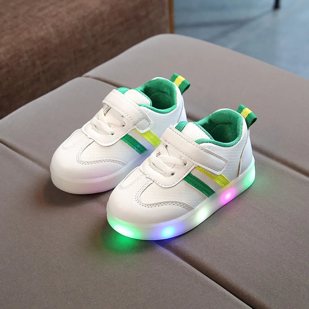 Boys Glowing Sneakers Shoes with Light Up Sole Luminous Running Sneaker - TBSH50650