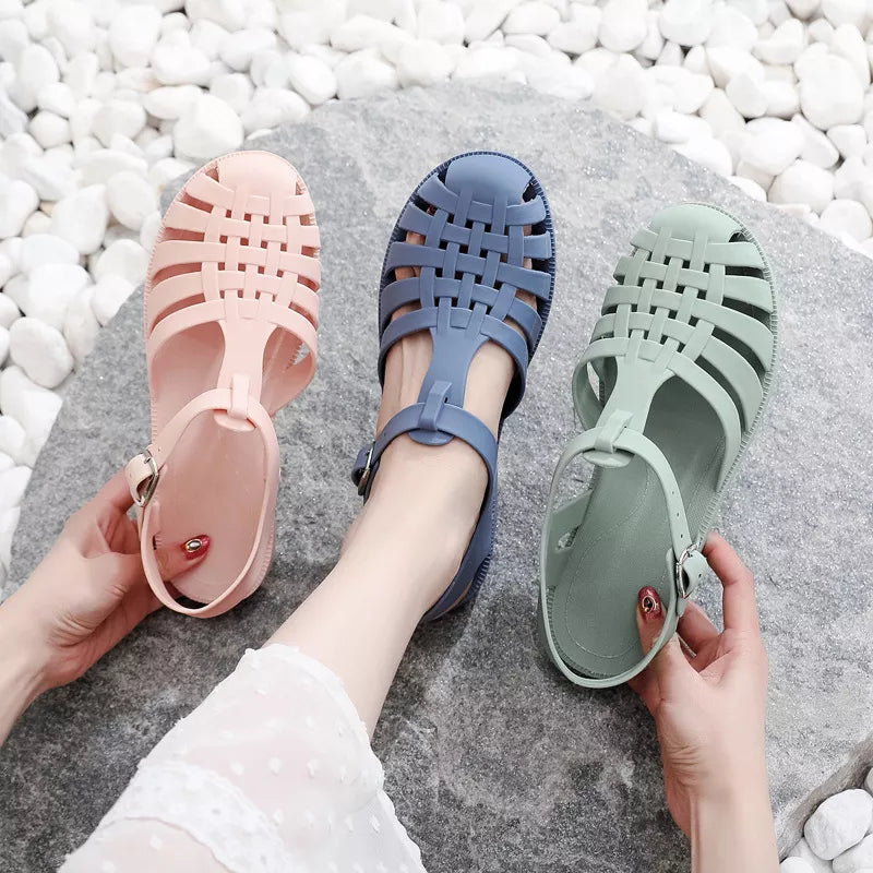 Women Flat Sandlas Hollow-carved Design Fashion Comfortable Outdoor Sports Beach Cool Slippers - WSD50233