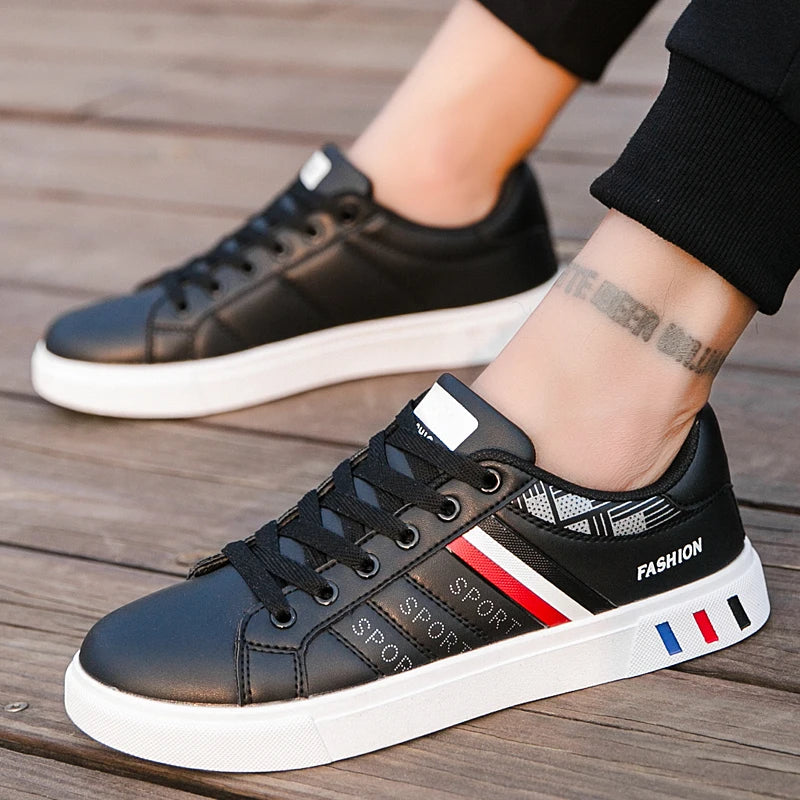 Men's Casual Shoes Lightweight Breathable Flat Lace-Up Sneakers