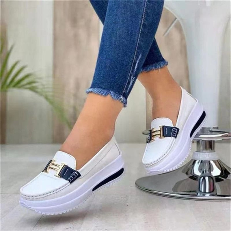 Women Sneakers Spring/Autumn Casual Platform Round Toe Women Casual Shoes - WSA50011