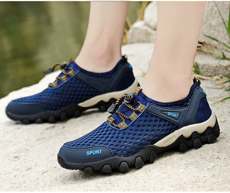 Men Breathable Sneakers Fashion Climbing Hiking Shoes Outdoor Beach Wading Tenis Barefoot Sneakers
