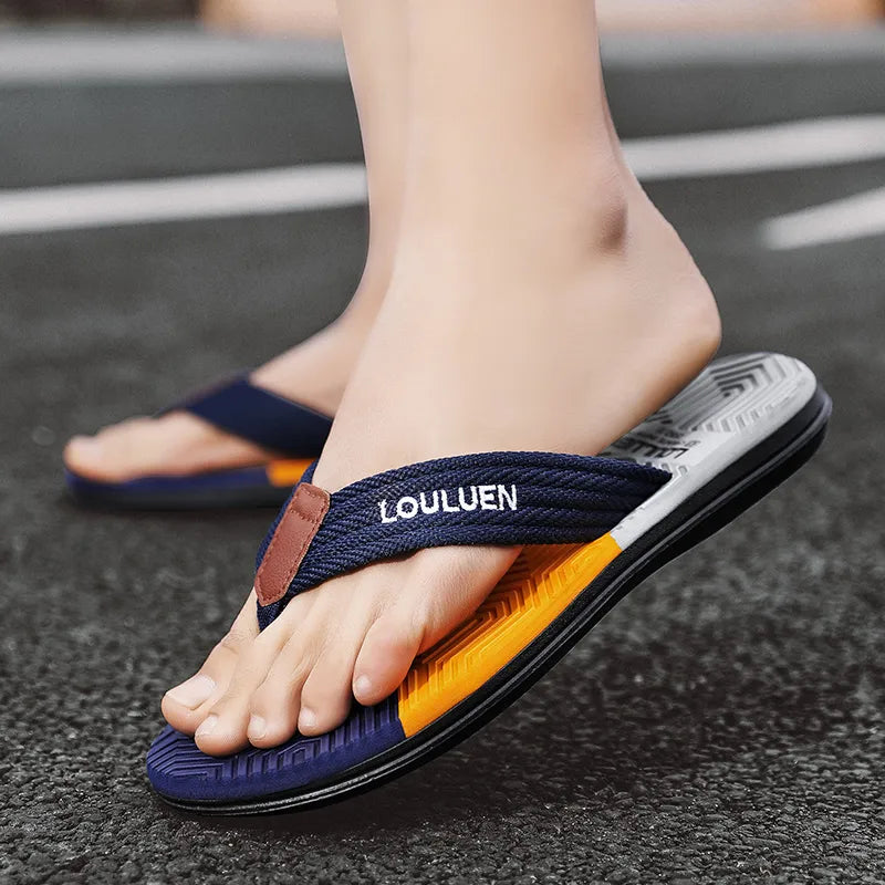 Men High Quality Brand Flip Flops Summer Beach Flip Flops Slippers