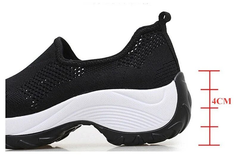 Women Casual Sole Slip On Tenis Sneakers Comfortable Female Outdoor Climbing Hiking Shoes - WHS50184