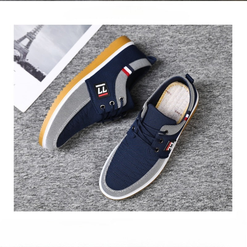 Men's Canvas Shoes Lightweight Sports Shoes Casual Mesh Classic Fashion Lace Up Work Shoes - MCS50324