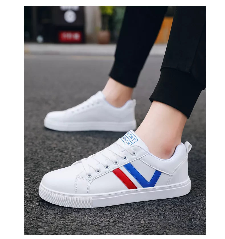 Men's Casual Shoes Lightweight Breathable Flat Lace-Up Sneakers