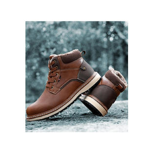 Men Trendy Solid Colored Cozy Coushioning Lace Up Flat Rubber Soled Convinient Hiking Boots - MSFHB95036